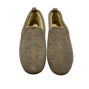 Slippero International Mens Wool Felt Slip-On Slippers With Natural Rubber Sole